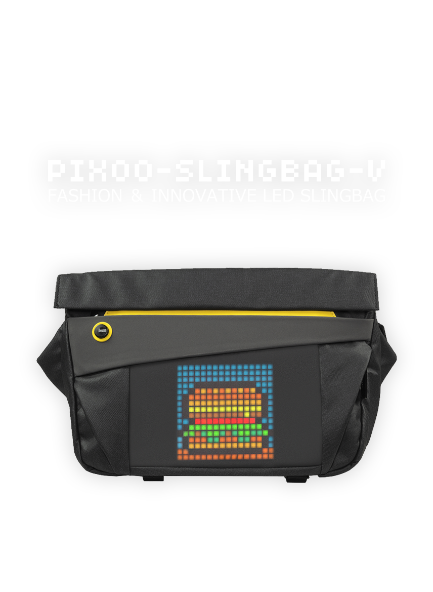 DIVOOMピクセルアートショルダーバッグpixoo-slingbag-v